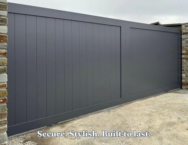 Newly installed driveway gates